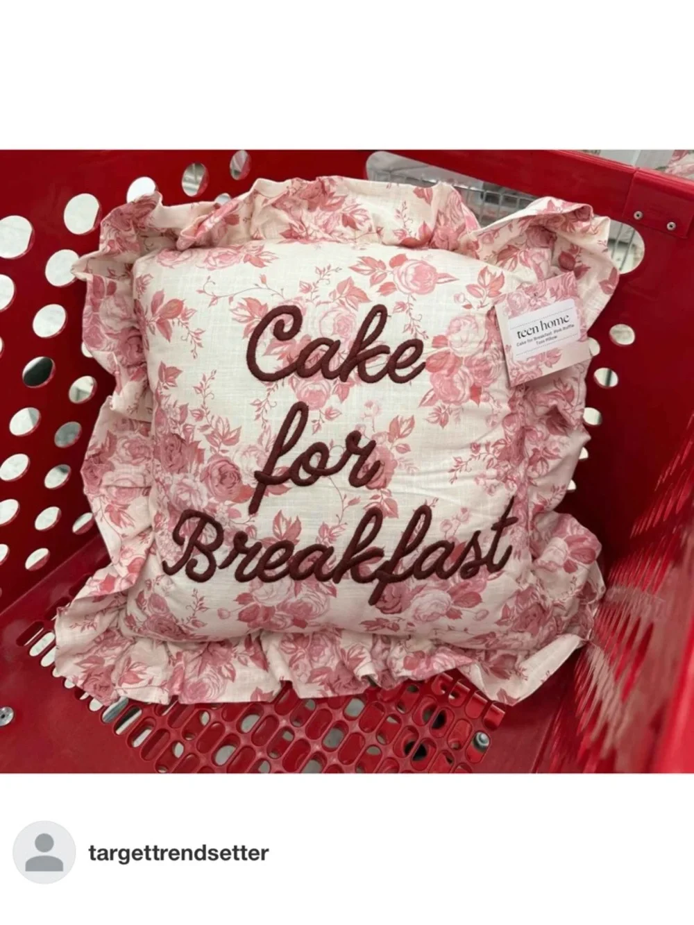 TARGET Floral Ruffle Pillow - 